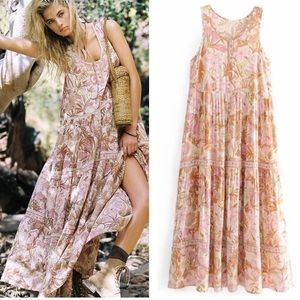 Jungle Maxi DRESS Sundress Gypsy Boho Cream NEW